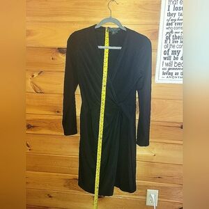 Lauren Ralph Lauren twist front dress long sleeve Size 8 Petite Preloved.